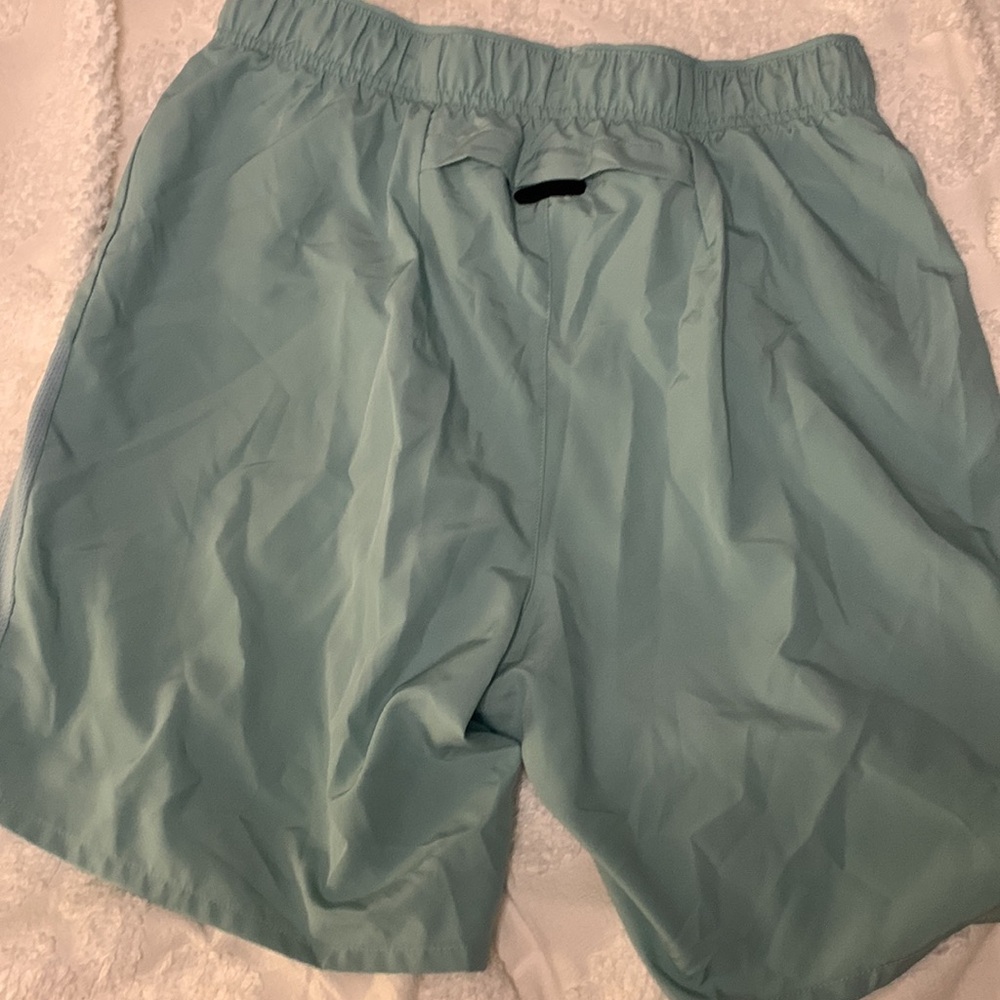 Nike Men's Athletic Shorts - Gray and Light Green - Picture 3 of 11